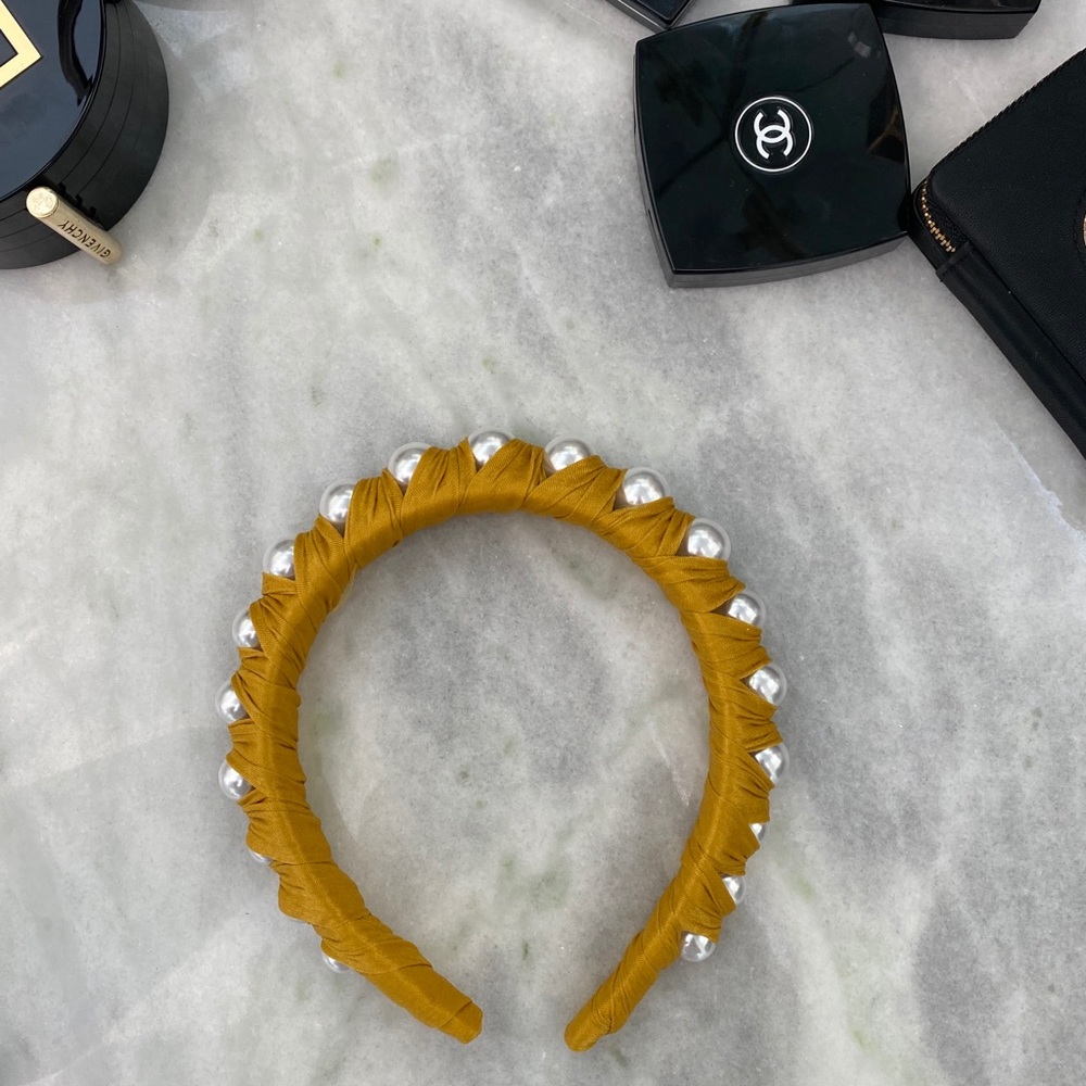 YELLOW PEARL HAEDBAND